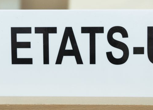 Name plate of the United States at the UN Human Rights Council