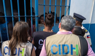 Prison visit by the Inter-American Commission on Human Rights in Haiti