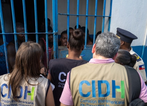 Prison visit by the Inter-American Commission on Human Rights in Haiti