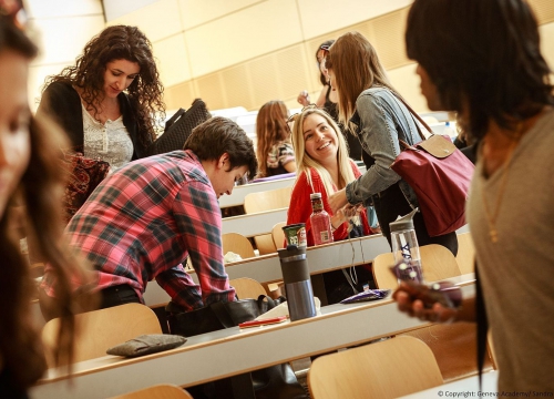 Geneva Academy’s students discuss after a course