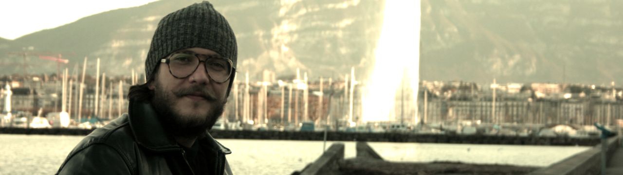 Juan Daniel Salazar portrait in front of Lake Geneva