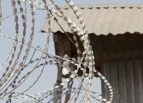View of Baidoa central prison in Somalia.