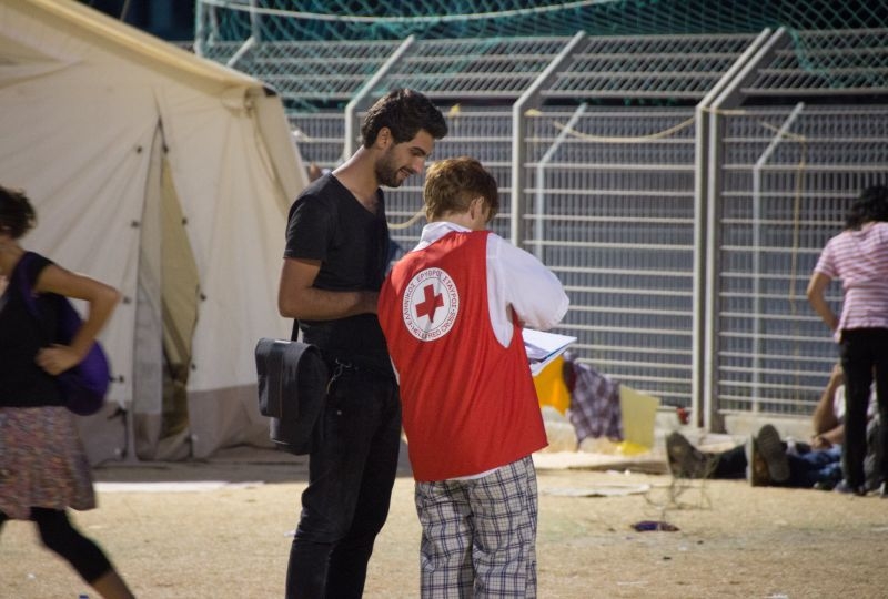 Red Cross Worker in the Field