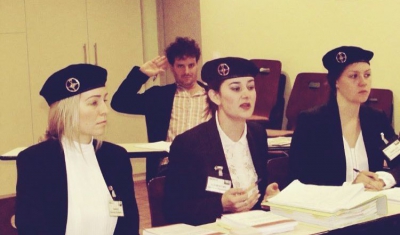 Picture of Sarah Gale, Annelies Nachtergaele and Clementine Rendle at the Jean Pictet Competition