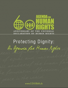 Cover of the brochure An Agenda for Human Rights