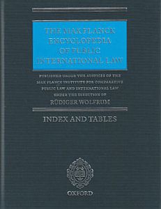 Cover of the Book Max Planck Encyclopedia of Public International Law